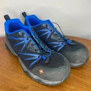 Merrell Mens 10 Fullbench Composite Toe Work Shoes Oil Slip Resistant J15821